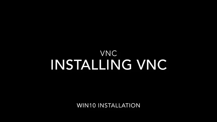Installing VNC on WIN10