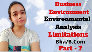 Environmental Analysis|Limitations|Business Environment|Bba/B.Com|Part-7
