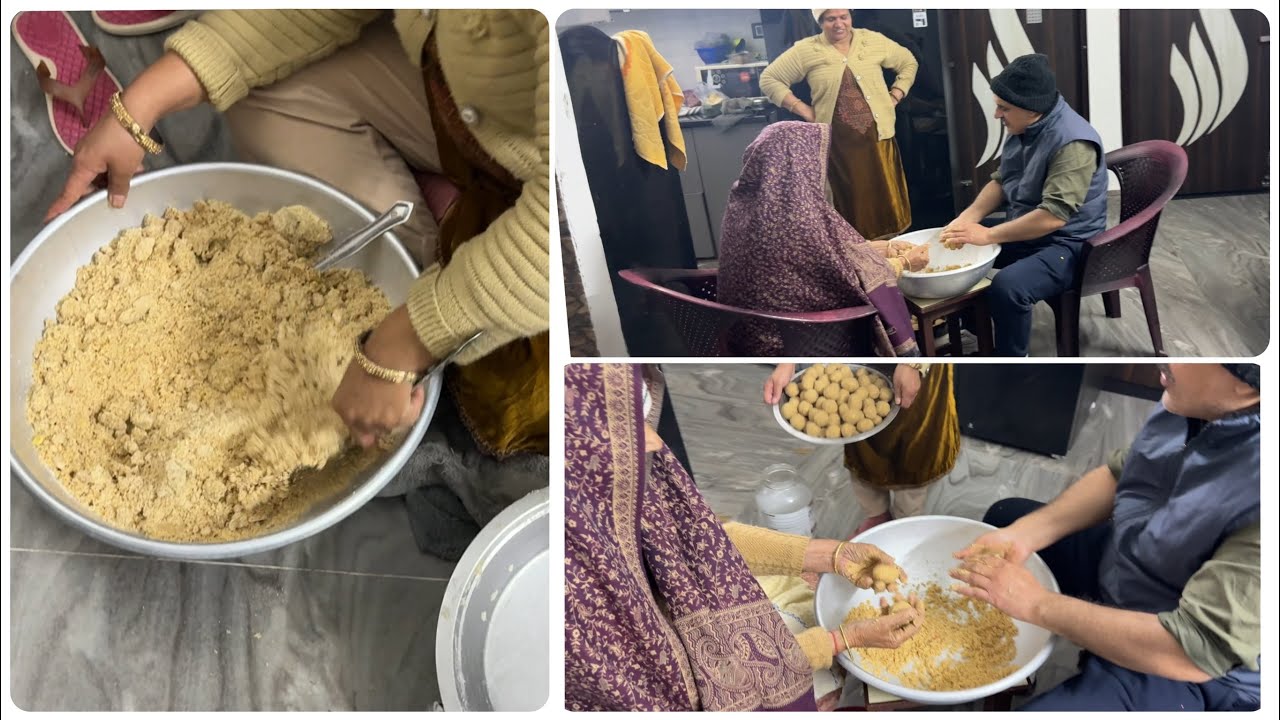 Mmy ne bnaye laddoo🥰😋😋