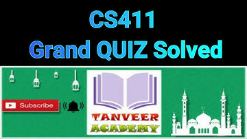 CS411 Grand QUIZ Solved