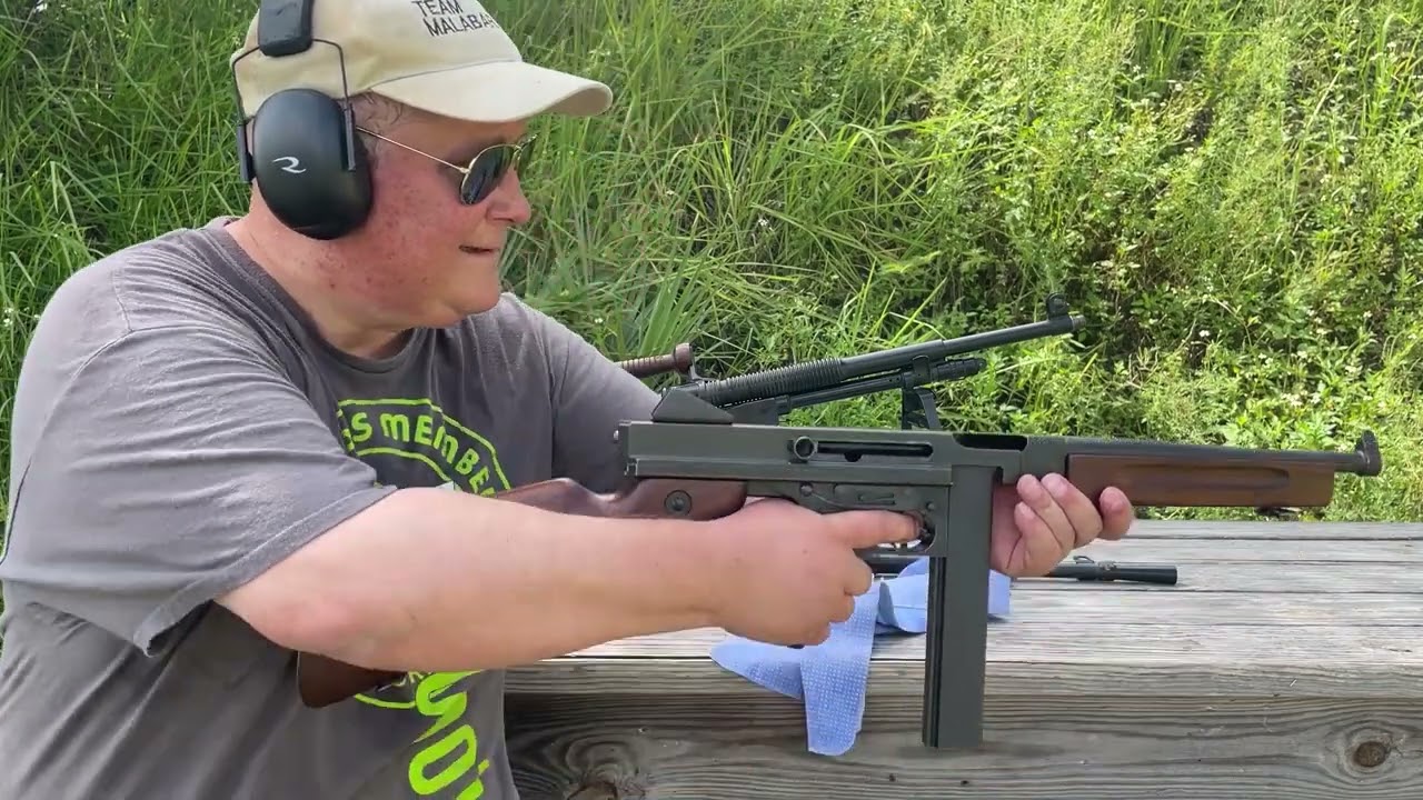 Shooting an M1 Thompson.