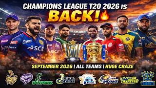 “Champions League T20 2026 is back 🔥 September mein cricket ka sabse bada mahasangram!”