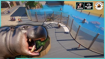 Underwater Viewing Habitat For Pygmy Hippos In Planet Zoo | Newtropic Zoo ep 17 |