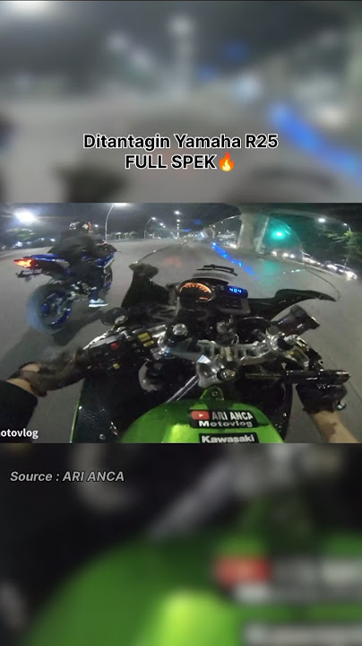 Ninja RR vs Yamaha R25🔥💥 #ninjarr #kawasaki #2tak #yamaha #r25 #balapan #duel