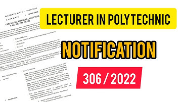 Lecturer in Electrical (Polytechnics) Notification | Electrical Eduzone