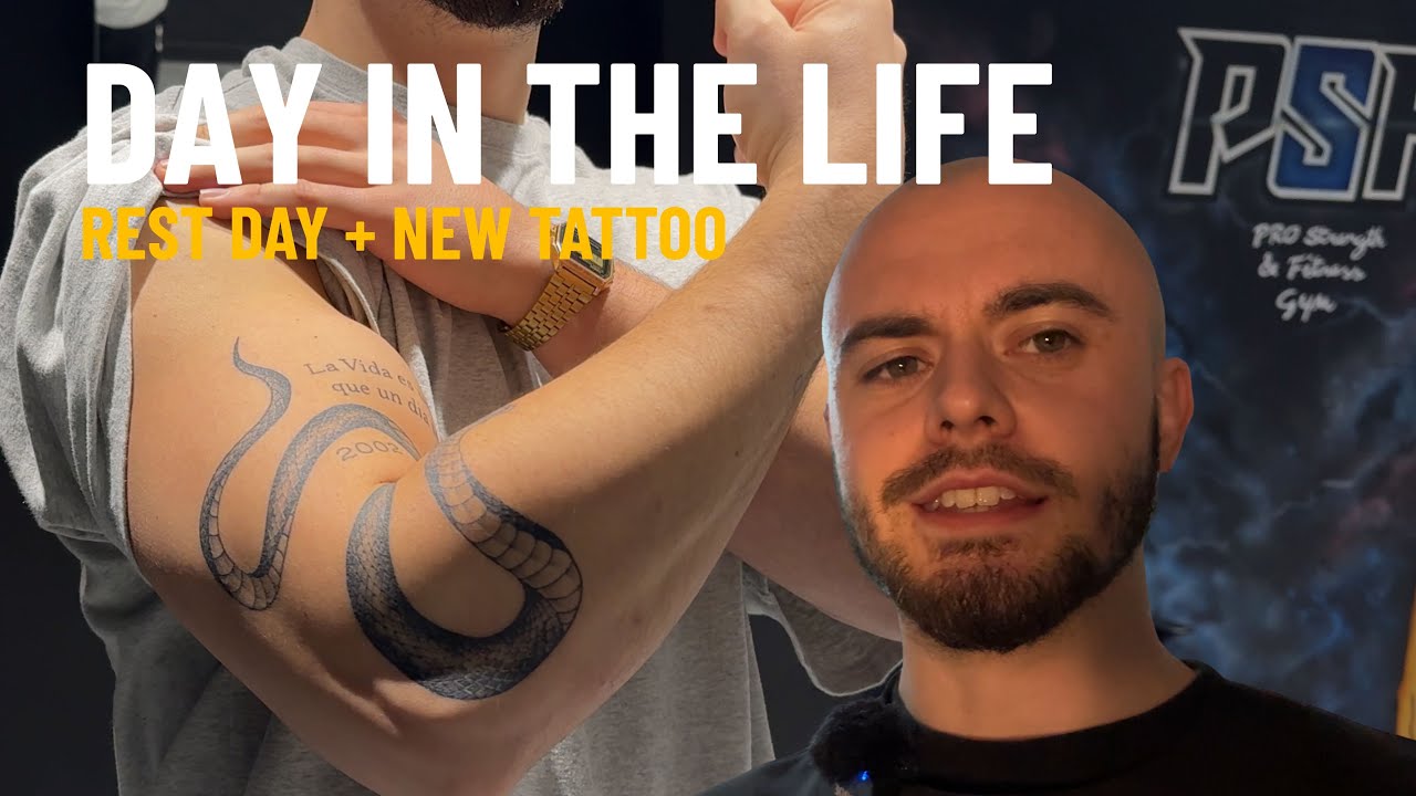 Rest day vlog - Reel creation, new tattoo tour & coffee