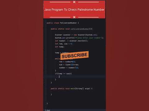 Code a Palindrome Number Program 👨‍💻🔥 in Java ☕Step To Automation # ...