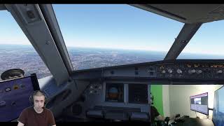 livestream of msfs 2020 flying fenix a320 at logan intl airport in boston mass