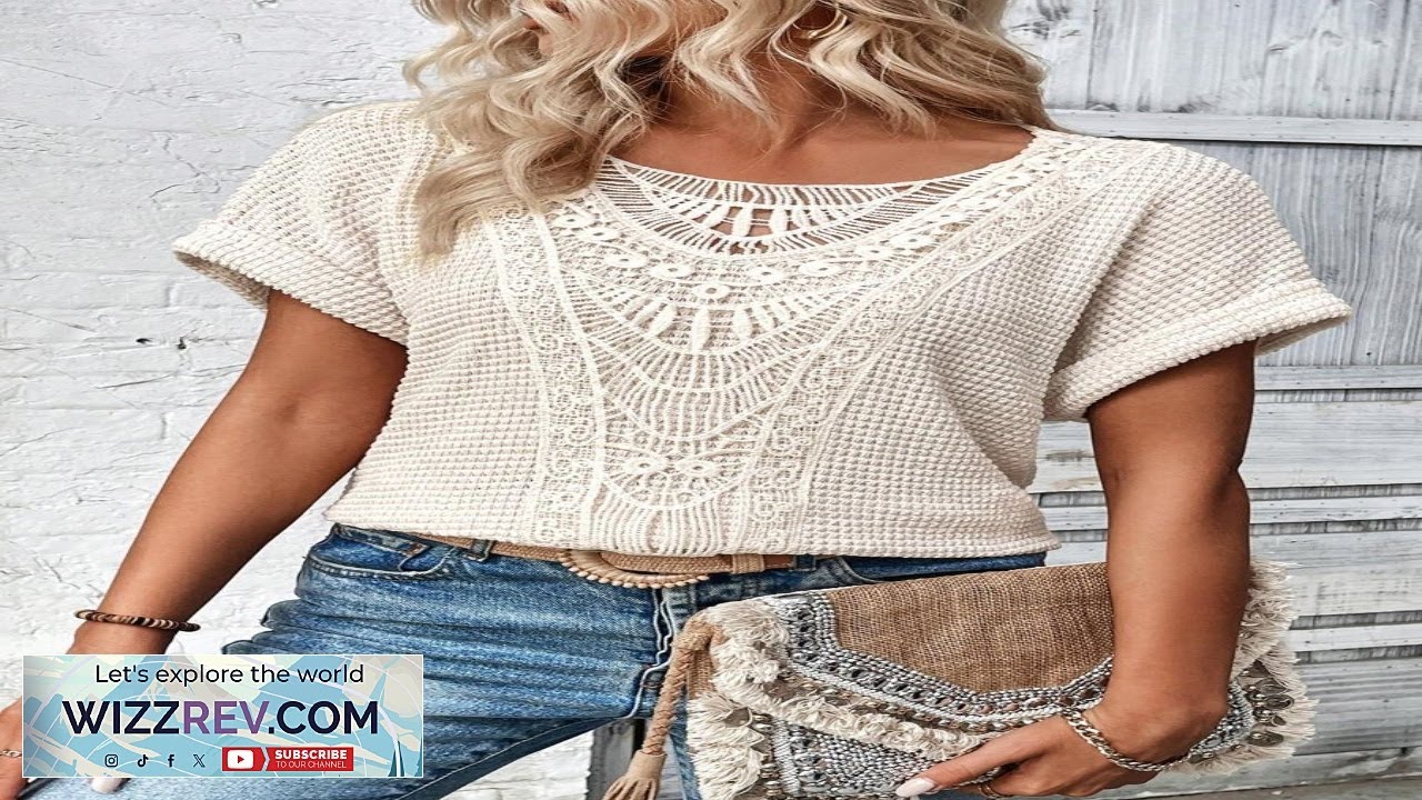 EMERY ROSE Ladies' Lace Spliced Batwing Sleeve T Shirt SHEIN USA Review