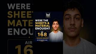 Are Good Sheets Enough for JEE Advanced? | AIR 168 #iitjee #jeeadvanced #faridabad #jee #jeeadvance