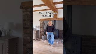 Red to neutral living room makeover on a budget 🤍