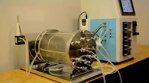 Horizontally-Rocked BioReactor for Solid State (HRBR-SS100) fermentation or cultures.