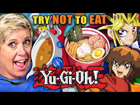 Try Not To Eat - Yu-Gi-Oh (Golden Eggwich, Dragias Curry, Space Ramen) | People vs Food