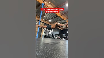 Highest Superman push up ever #supermanpushups #shorts