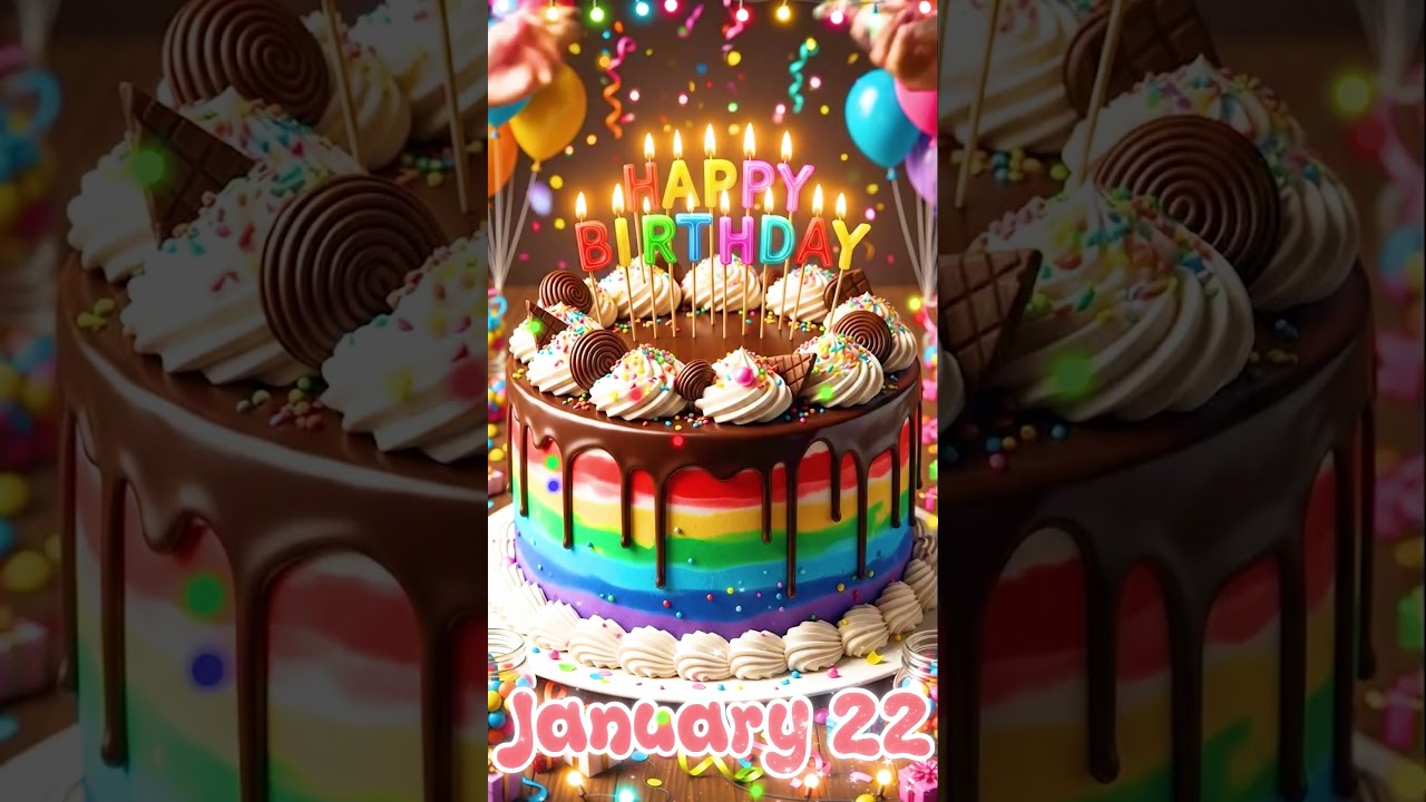 🎂 January 22 🎊 Happy Birthday to you | Best Birthday Remix Song