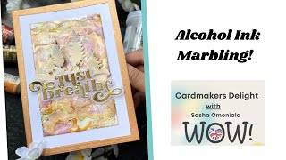 How to Use Alcohol inks with Embossing Powder