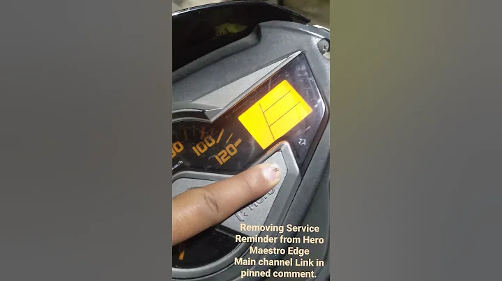 Removing Service Reminder from Hero Maestro Edge / Hero Scooter or Motorcycle