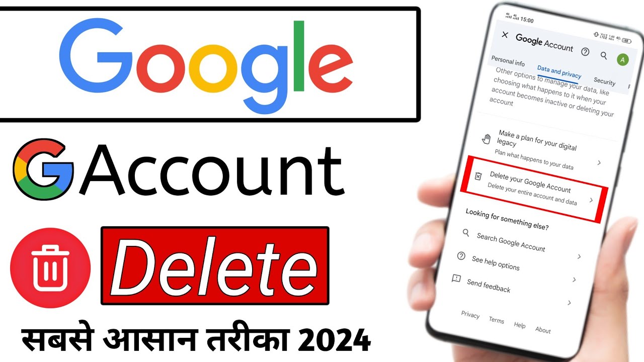 Google Account Delete Kaise kare 2024 | how to delete google account ...