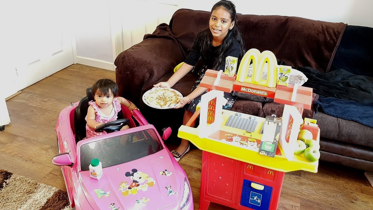 games people play Baby Goes to McDonald's Drive Thru and is Served REAL Pizza and Juice !