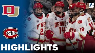 Denver vs St Cloud State | NCAA College Hockey | NCHC Frozen Faceoff | Highlights  March 22, 2024