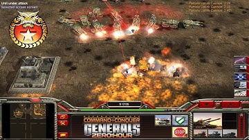 C&C Generals - Zero Hour: 1 vs. 7 - Nuke-Laser vs. 7 Hard Laser (Gates of Redemption)