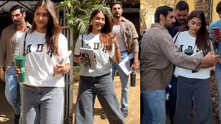 Ahan Shetty With Pooja Hegde Spotted In Versova | MS shorts