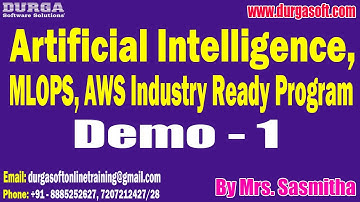 Artificial Intelligence tutorials || Demo - 1 || by Mrs. Sasmitha On 25-11-2024 @8:30AM IST
