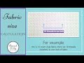 Fabric size calculation: how much fabric you need for cross stitch