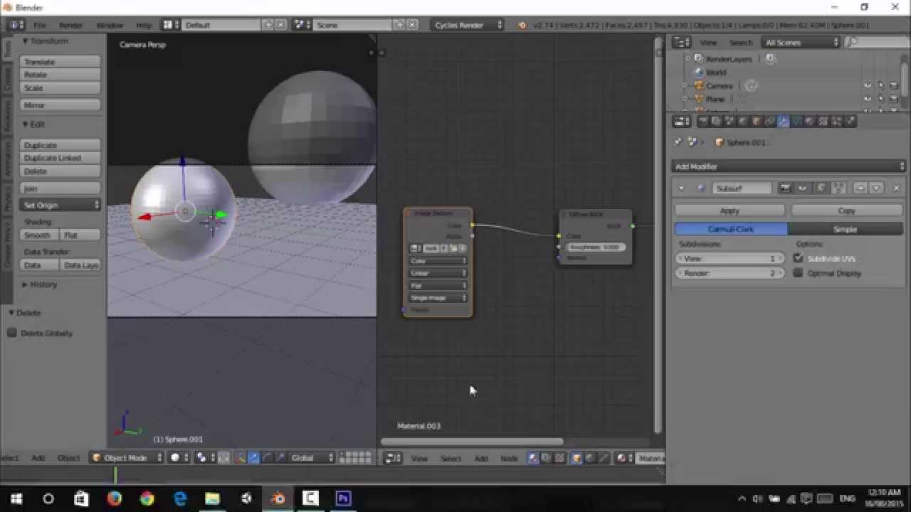 Blender 2.74 realistic texturing node editor (Speed Texturing) - YouTube