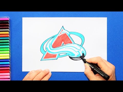 Cara menggambar Colorado Avalanche Logo (NHL Tim)