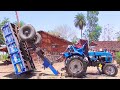 Escort Hydra Rescued Old Model Eicher Tractor falled in Well with Trolley