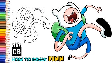 How to Draw Easy Adventure Time | Finn the Human | 4 kids