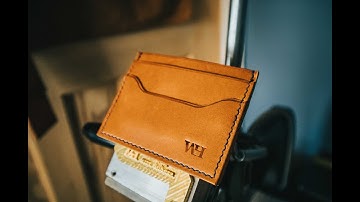 Making a 5 Pocket Minimalist EDC Card Holder By Hand Out of Italian Leather [ASMR] - Will Hodges