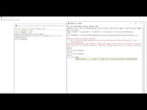 Python Pandas- Checking Emptiness and Presence of NaNs