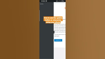 #shorts How to see the update button on elementor using your phone
