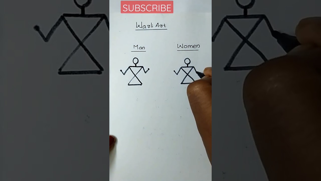 warli Art /Man&Women🤩simple/easy art🥰 