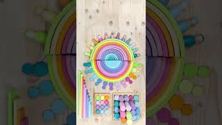 Grimms Wooden Toys Our Pastel Rainbow World