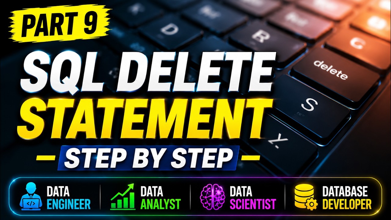 Part - 9 SQL DELETE Command with hands on examples in HINDI | SQL for ...