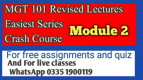 MGT101 Module 2 Financial Accounting || MGT101 Module 2 || || VU MGT101 Short Lectures