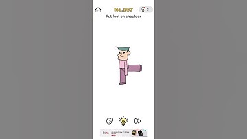 brain out level 207/Put feet on shoulder?