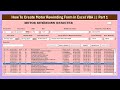How To Create A Motor Rewinding Register in Excel VBA Part1