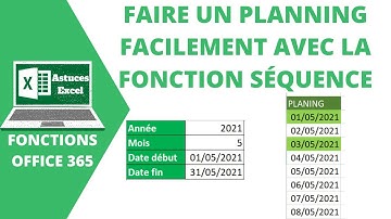 Comment faire un planning sur Excel avec la fonction SEQUENCE