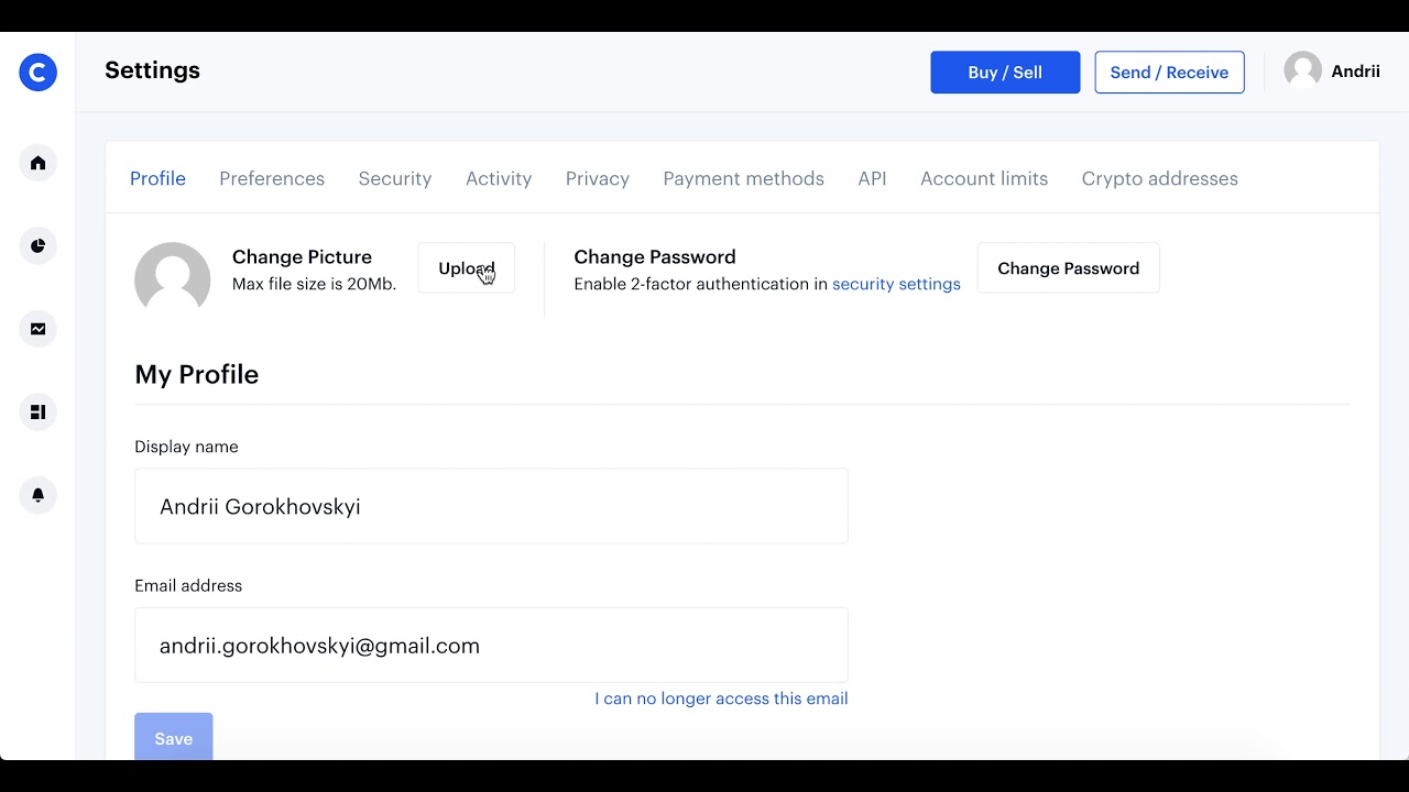 How to change profile picture in Coinbase? (Video)