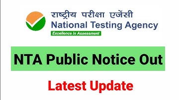 NTA Public Notice 2021 | NTA Exam schedule 2021 | NTA Exam date