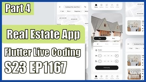 [Flutter] Flutter Live Coding EP1167 (Real Estate Mobile App Part 4)