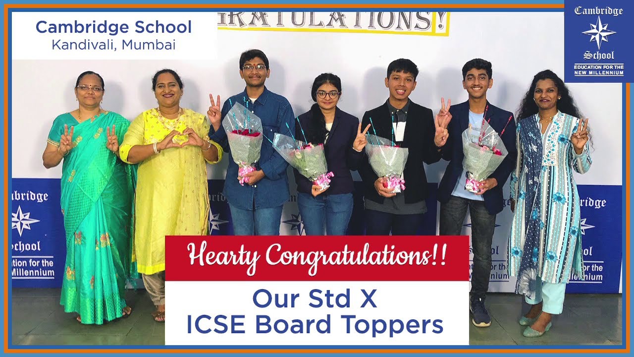 Hearty Congratulations!! Our Std X ICSE Board Toppers Cambridge