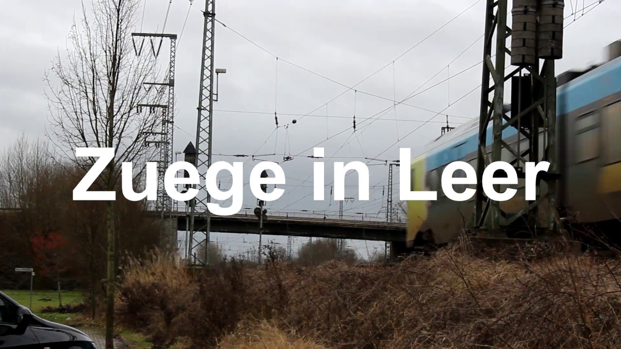 Zuege in Leer(Ostfriesland) mit IC2,101,Flirt und viele Guterzuege