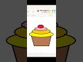 How to draw cup cake in ms paint | paint in computer| art #painting #drawing #cupcake