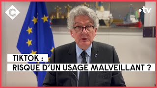 La commission européenne interdit TikTok - La Story de Mohamed Bouhafsi - C à Vous - 23/02/2023