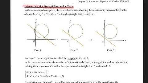 Locus and equation of circle Part 4